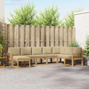 Set vanjskih sofa s jastukom 8 pcs Bijela i bež