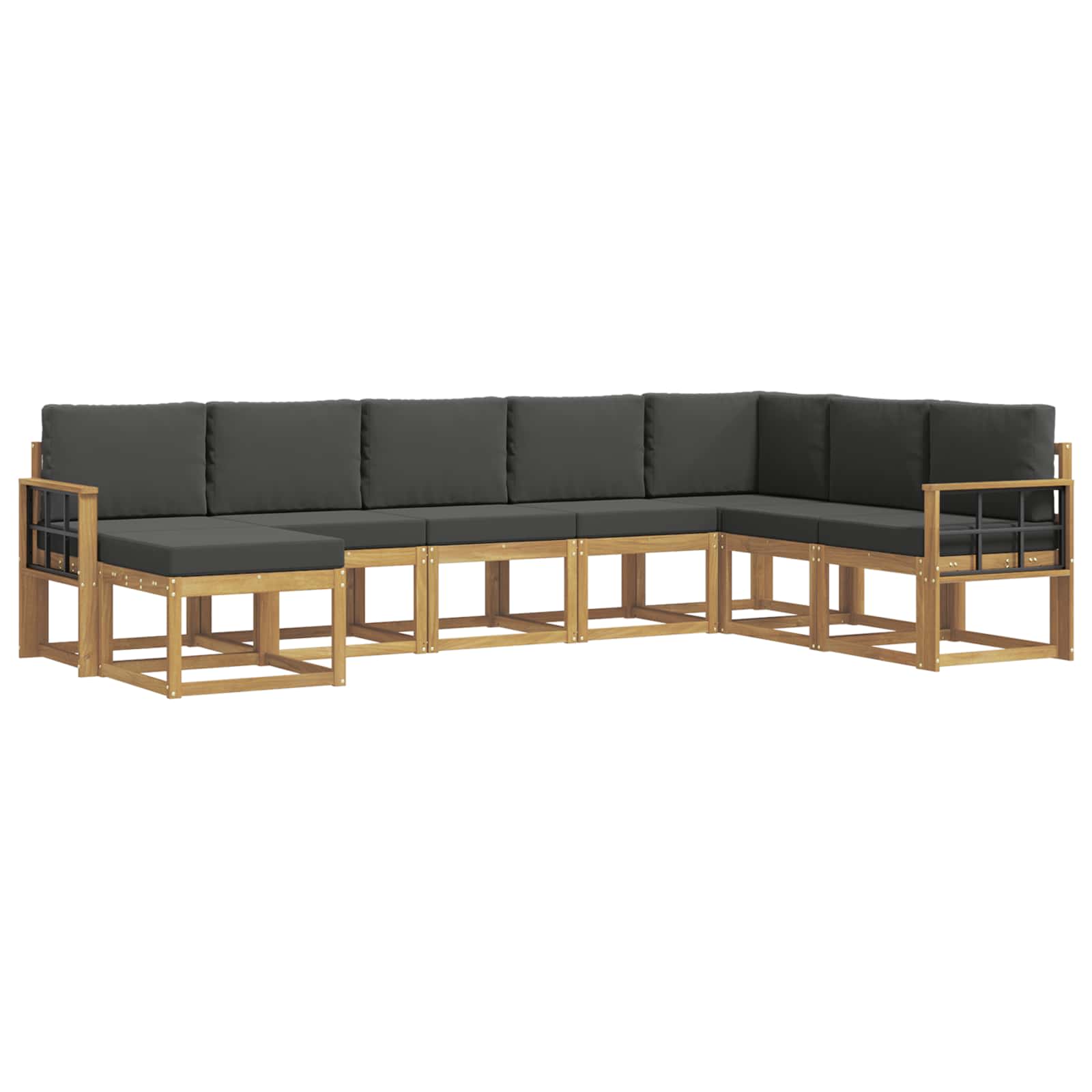 Set vanjskih sofa s jastukom 8 pcs Bijela i antracit