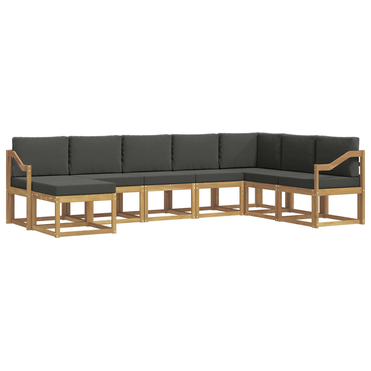 Set vanjskih sofa s jastukom 8 pcs Bijela i antracit