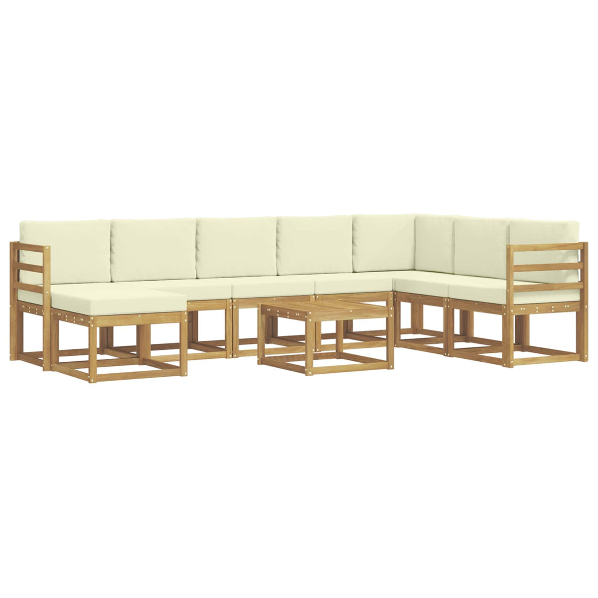 Set vanjskih sofa 9 kom. Bijela i krem