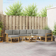 Set vanjskih sofa 9 kom. Bijela i svjetlosiva