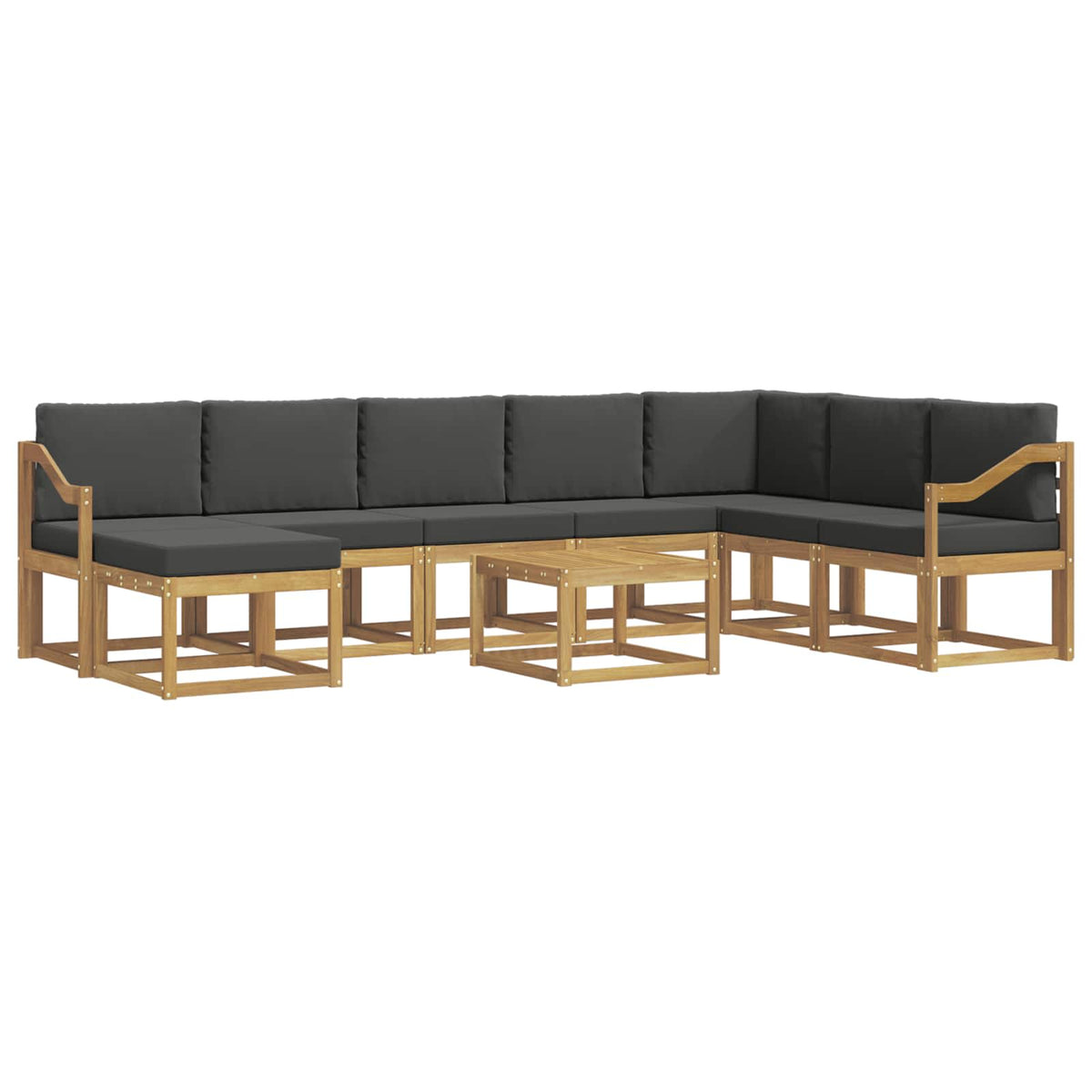 Set vanjskih sofa s jastukom 9 pcs Bijela i antracit