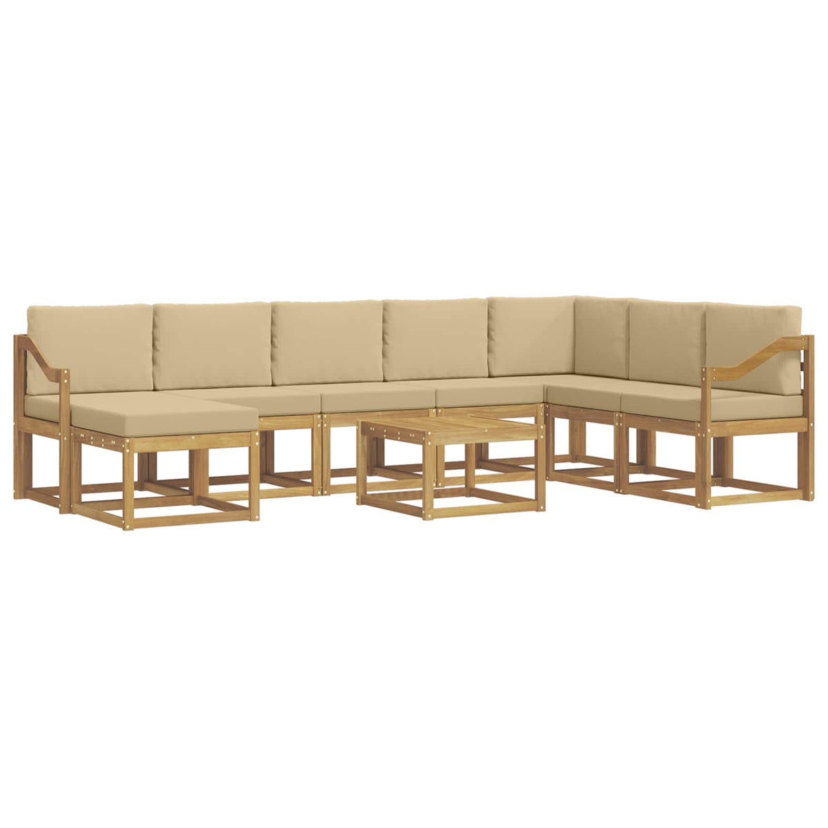 Set vanjskih sofa 9 kom. Bijela i bež