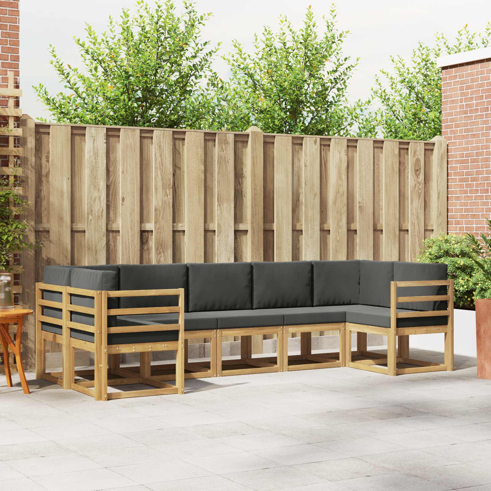 Set vanjskih sofa 7 kom. Bijela i antracit