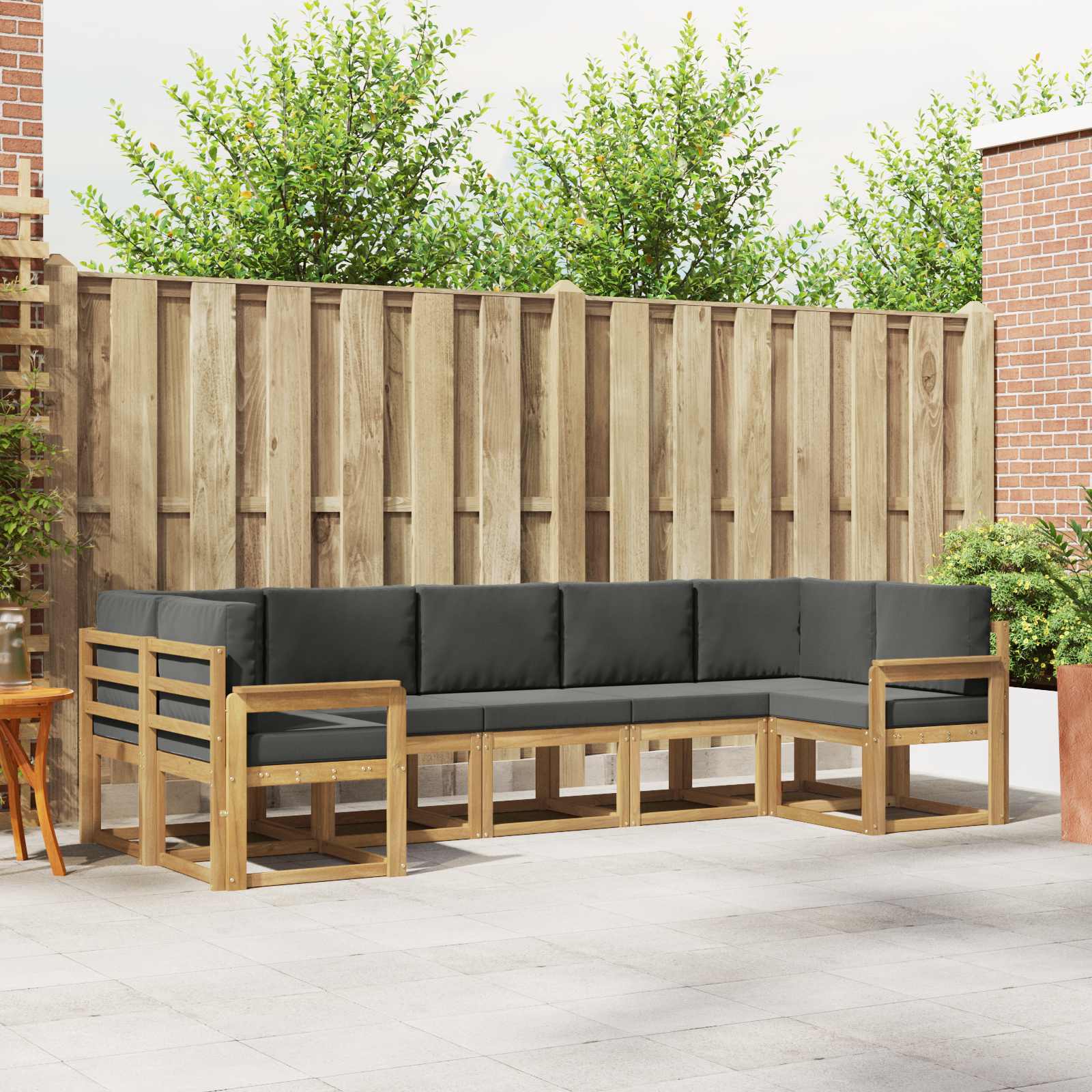 Set vanjskih sofa 7 kom. Bijela i antracit