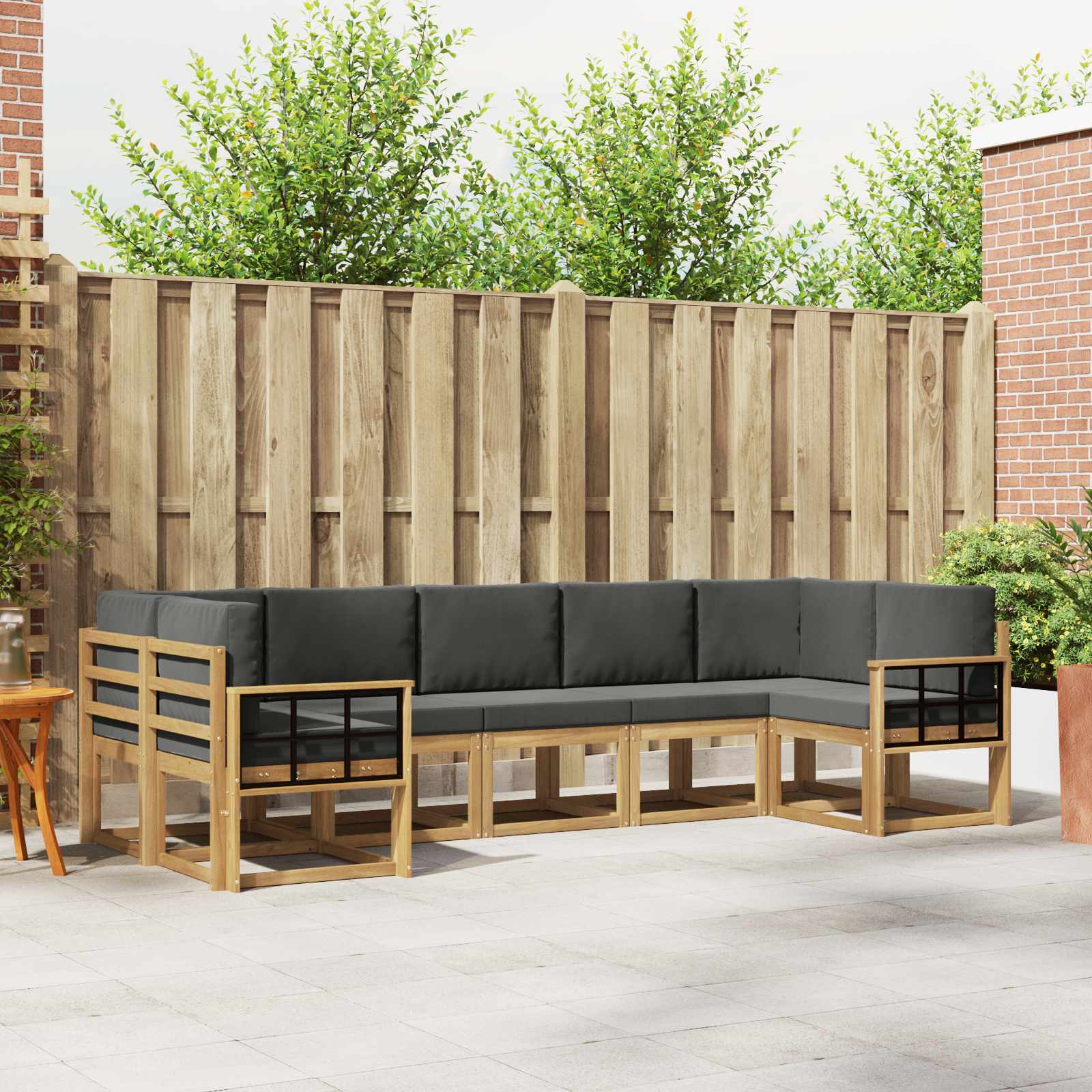Set vanjskih sofa 7 kom. Bijela i antracit
