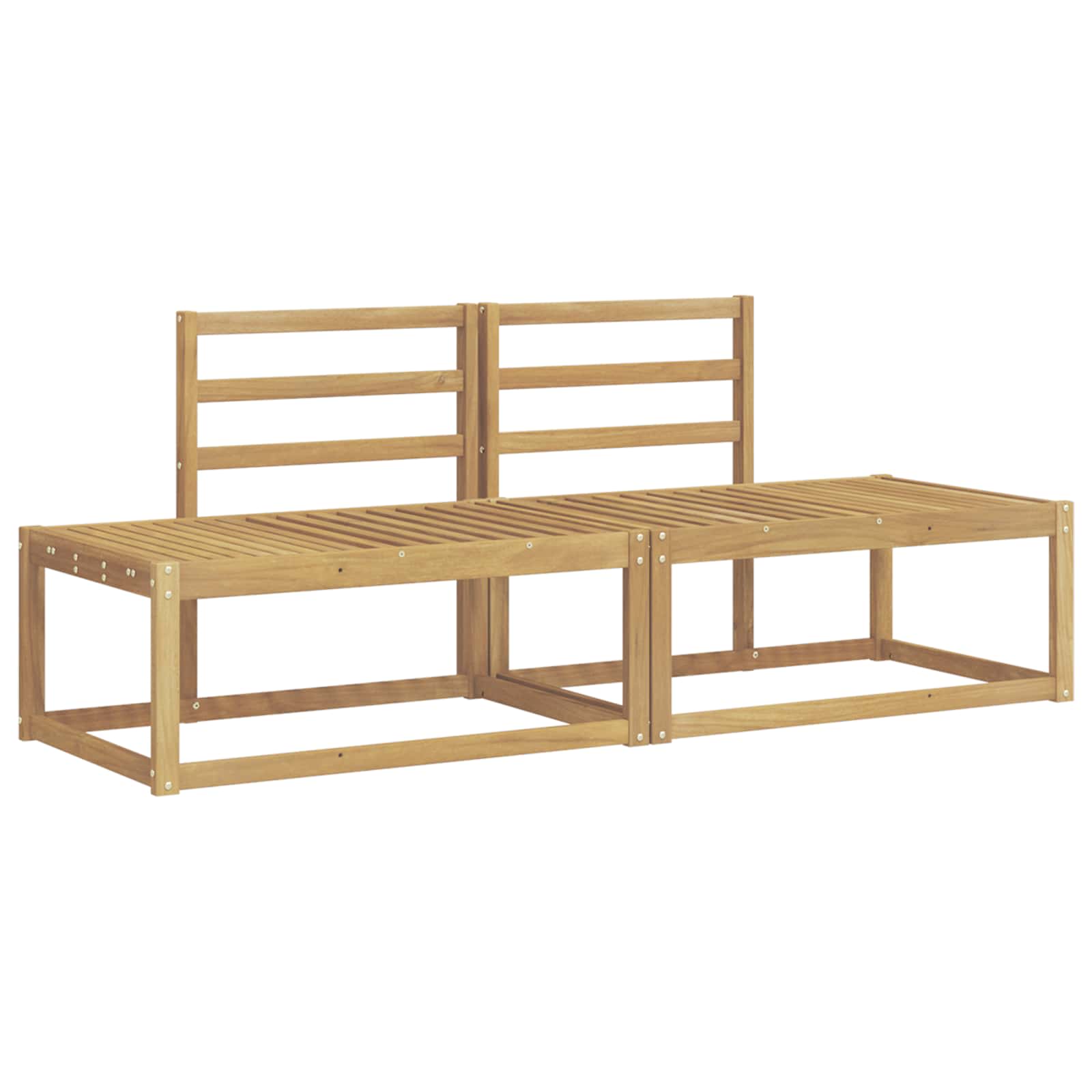 Set vanjskih sofa 2 pcs Bijela 182,5 x 63 x 73 cm