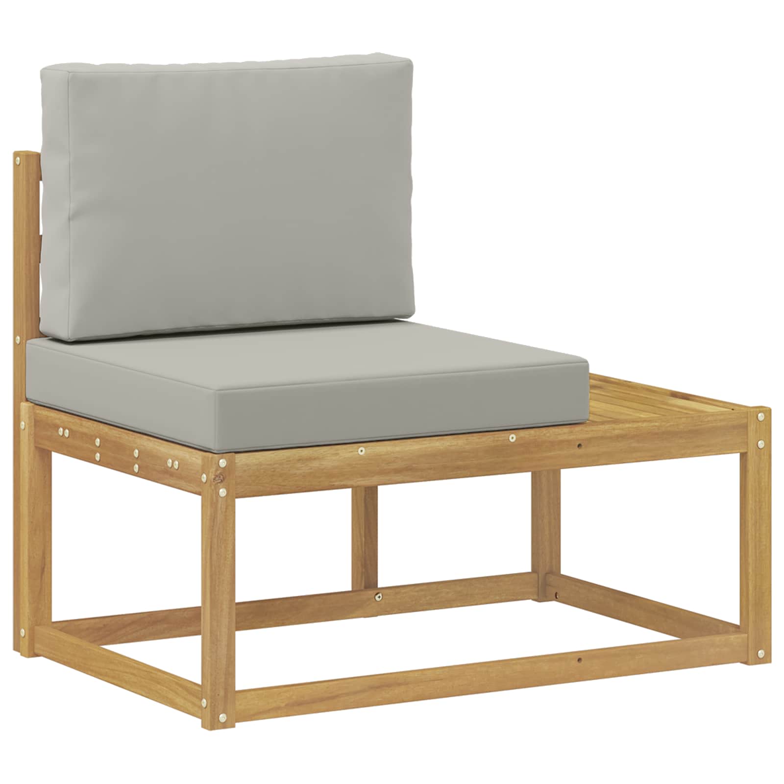 Set vanjskih sofa 2 pcs Bijela i svjetlosiva Poliester