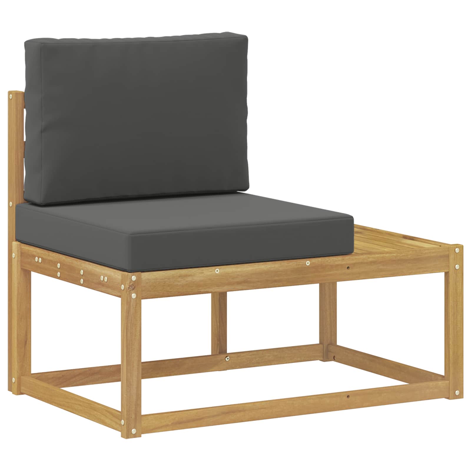 Set vanjskih sofa s jastukom 2 pcs Bijela i antracit Poliester