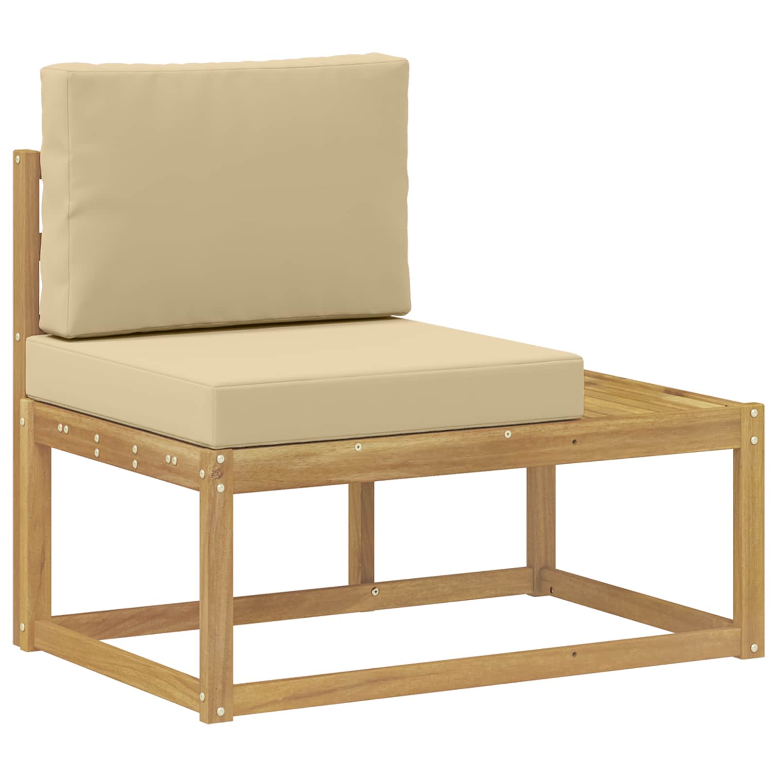 Set vanjskih sofa 4 Komad Bijela i bež Poliester