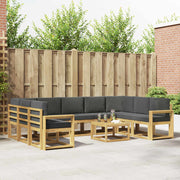 Set vanjskih sofa 10 kom. Bijela i antracit Poliester