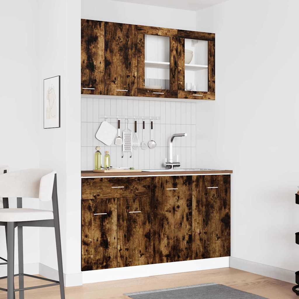 Set kuhinjskih ormarića s ladicama Lyon 4 pcs Dimljeni hrast
