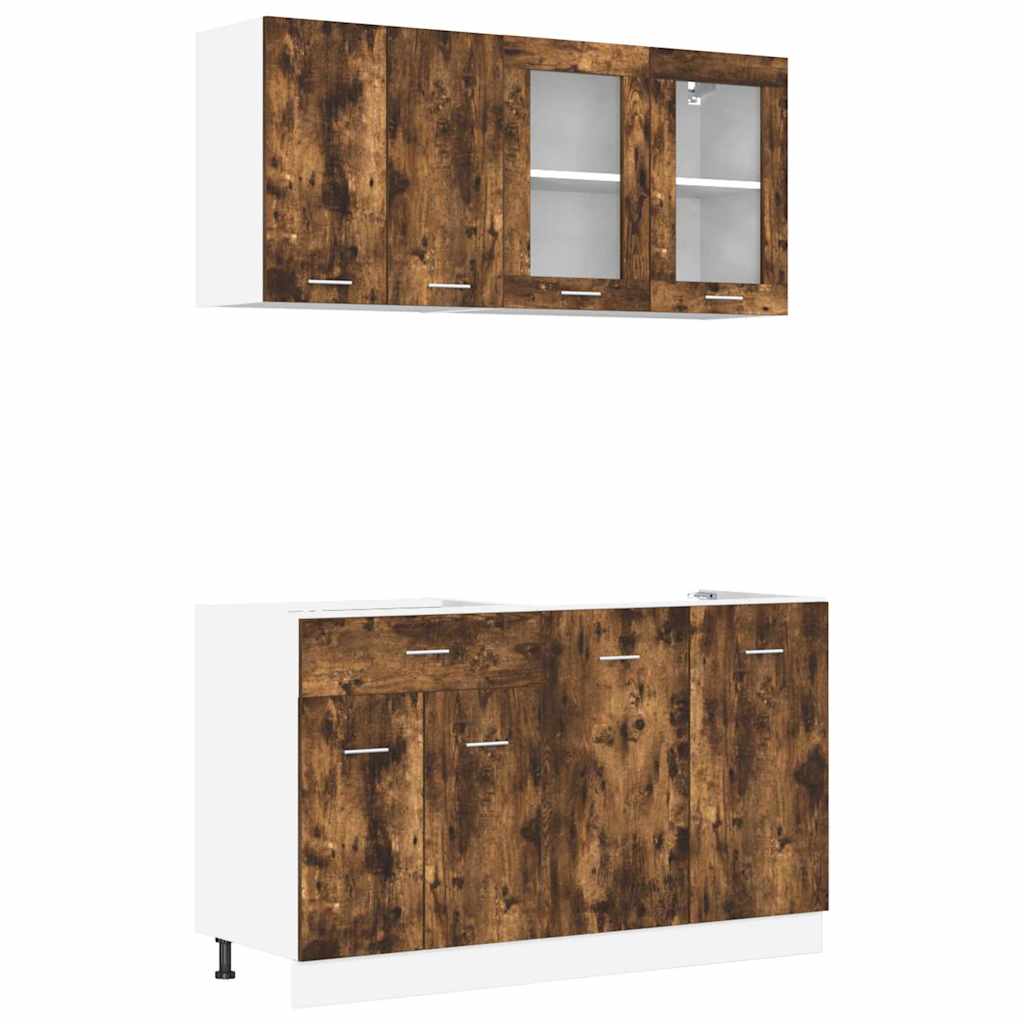Set kuhinjskih ormarića s ladicama Lyon 4 pcs Dimljeni hrast