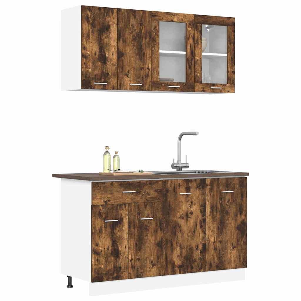 Set kuhinjskih ormarića s ladicama Lyon 4 pcs Dimljeni hrast