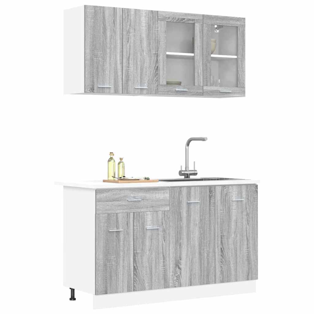 Set kuhinjskih ormarića s ladicama Lyon 4 pcs Sivi hrast sonoma