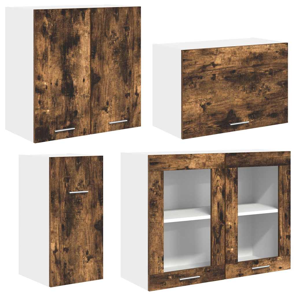 Set kuhinjskih ormarića s ladicama Lyon 8 pcs Dimljeni hrast