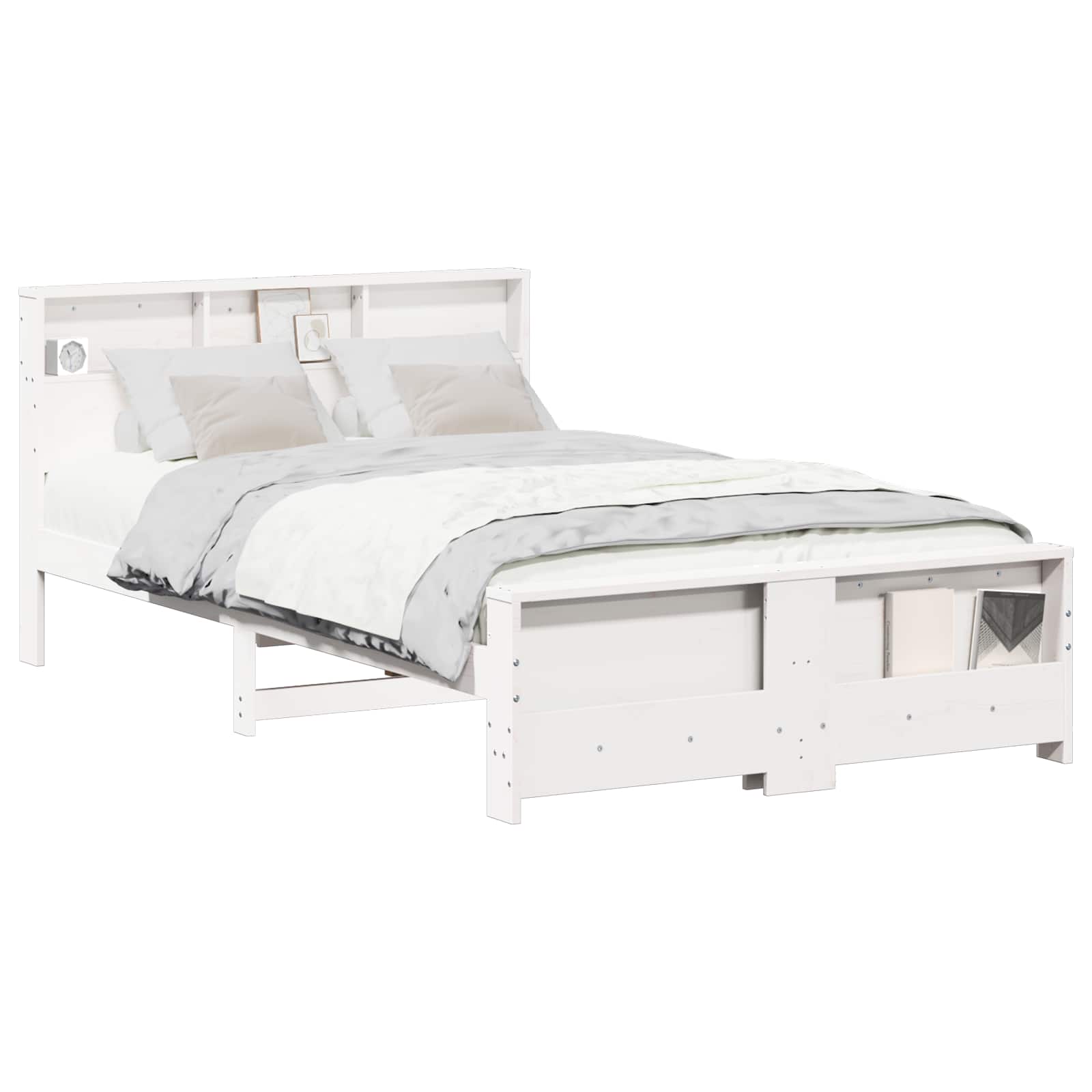 Krevetna konstrukcija Bijelo 120 x 200 cm Konstruirano drvo