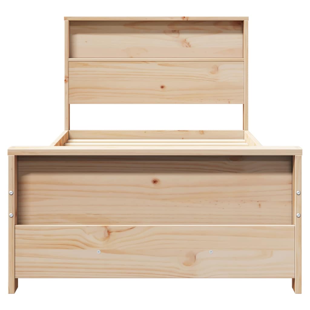 Krevetna konstrukcija Smeđa 75 x 190 cm Konstruirano drvo