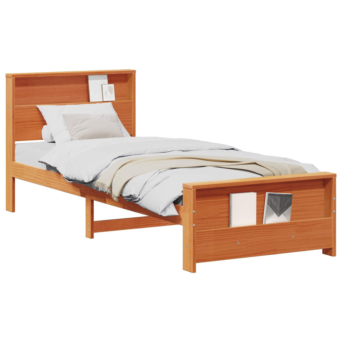 Krevetna konstrukcija Vosak smeđa 75 x 190 cm Konstruirano drvo