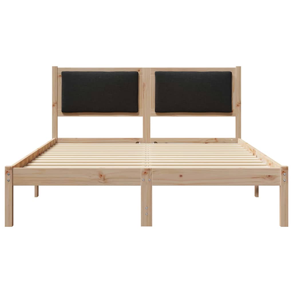 Krevetna konstrukcija Crna 160 x 200 cm Čvrsto borovo drvo