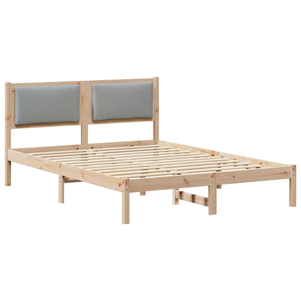 Krevetna konstrukcija s uzglavljem Svijetlo siva 150 x 200 cm