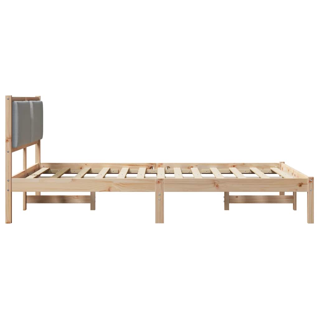 Krevetna konstrukcija s uzglavljem Svijetlo siva 150 x 200 cm