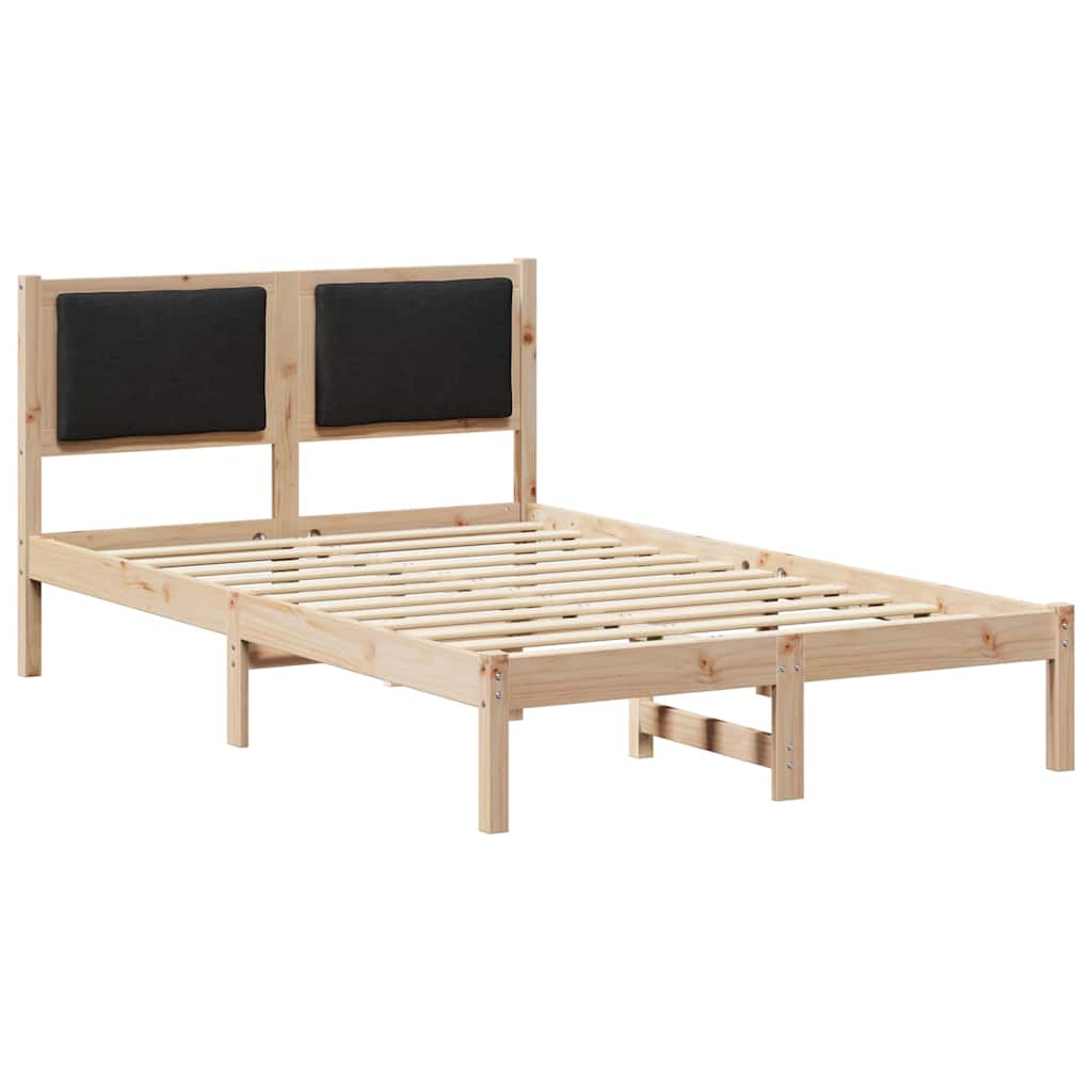 Krevetna konstrukcija Crna 120 x 190 cm Čvrsto borovo drvo