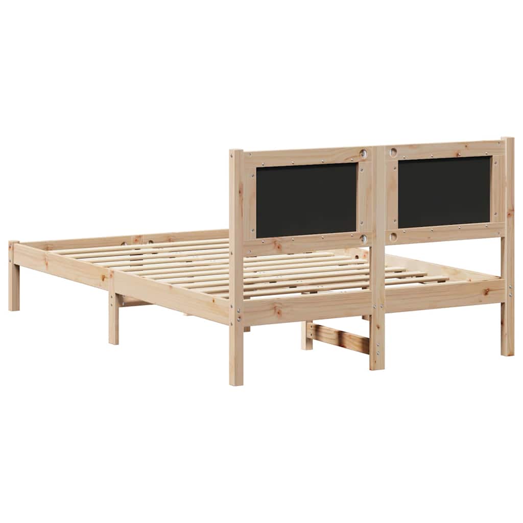 Krevetna konstrukcija Crna 120 x 190 cm Čvrsto borovo drvo