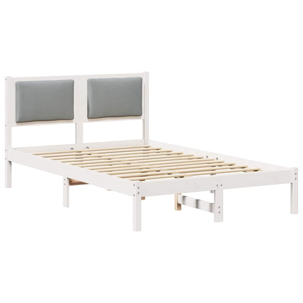 Krevetna konstrukcija s uzglavljem Svijetlo siva 120 x 190 cm