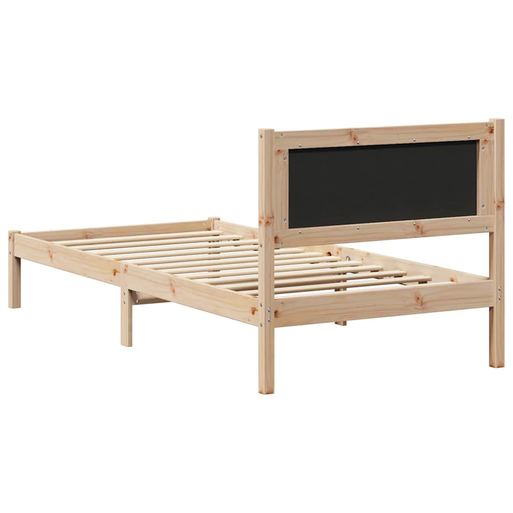 Krevetna konstrukcija Tamno siva 90 x 200 cm Čvrsto borovo drvo