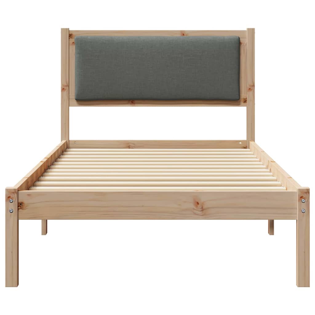 Krevetna konstrukcija Tamno siva 90 x 200 cm Čvrsto borovo drvo