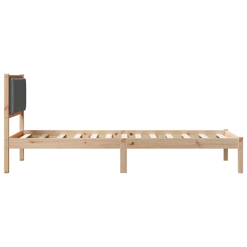 Krevetna konstrukcija Tamno siva 90 x 200 cm Čvrsto borovo drvo