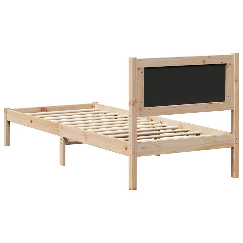 Krevetna konstrukcija s uzglavljem Svijetlo siva 80 x 190 cm