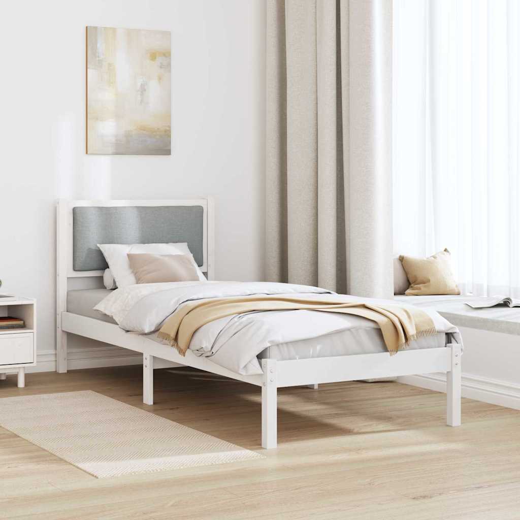Krevetna konstrukcija s uzglavljem Svijetlo siva 80 x 190 cm