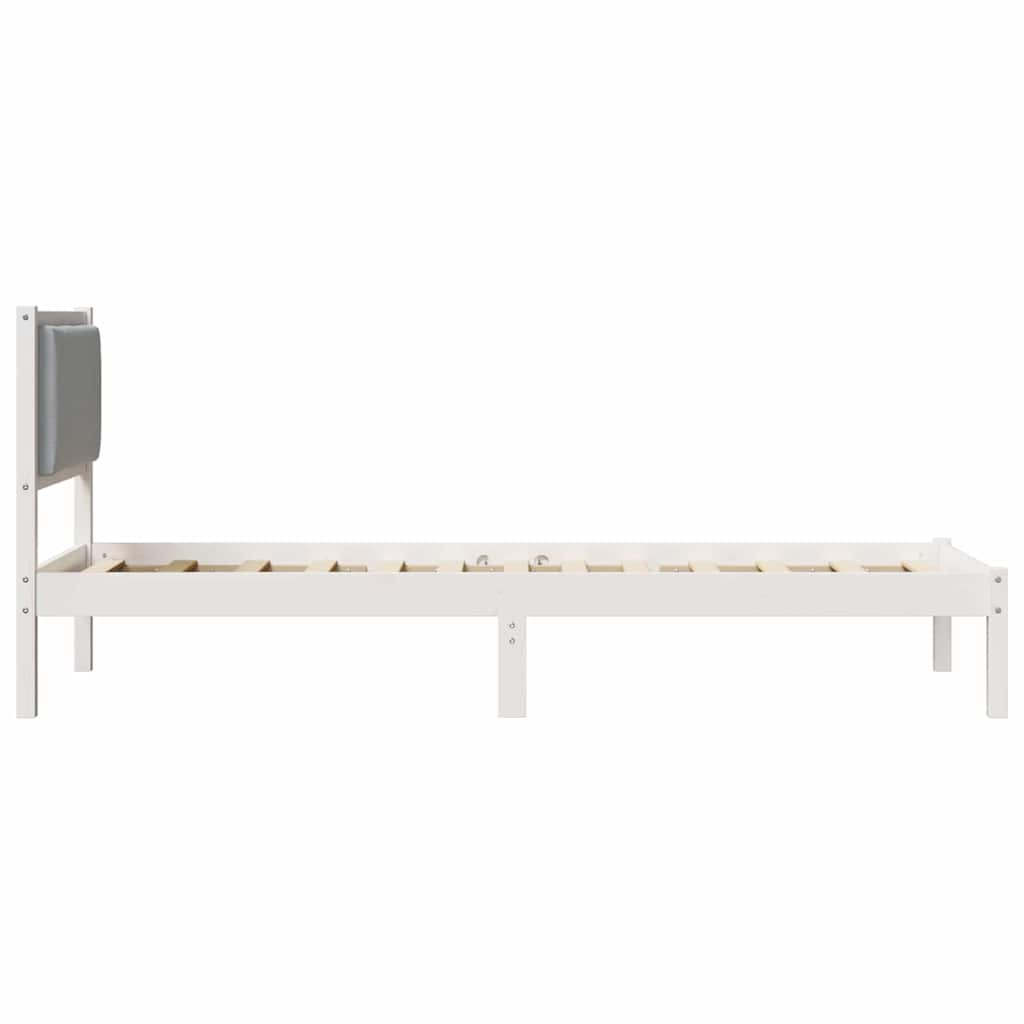 Krevetna konstrukcija s uzglavljem Svijetlo siva 80 x 190 cm