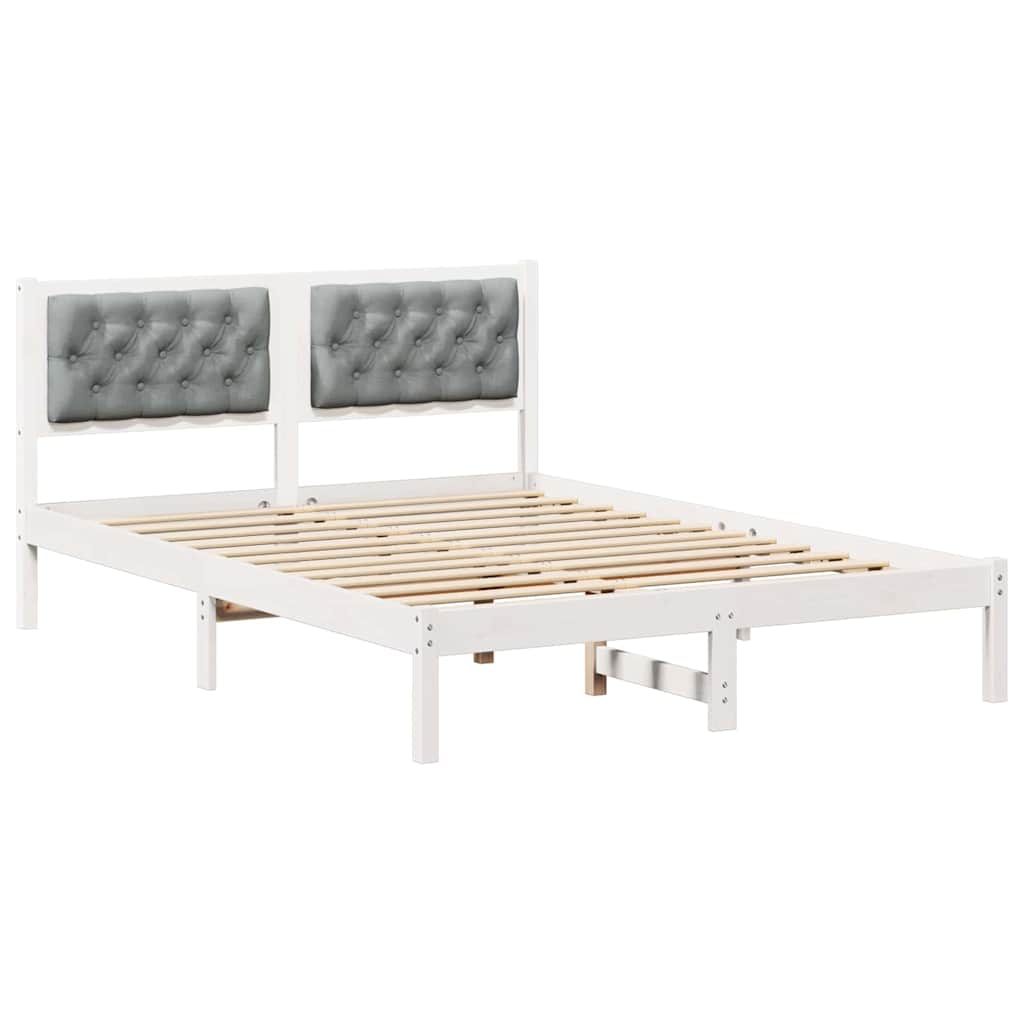 Krevetna konstrukcija s uzglavljem Svijetlo siva 150 x 200 cm