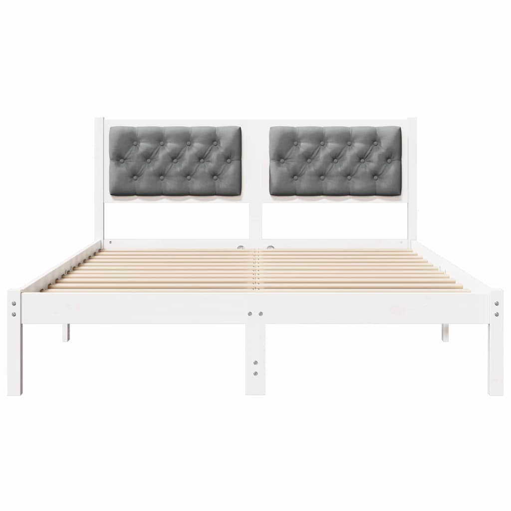 Krevetna konstrukcija s uzglavljem Svijetlo siva 150 x 200 cm