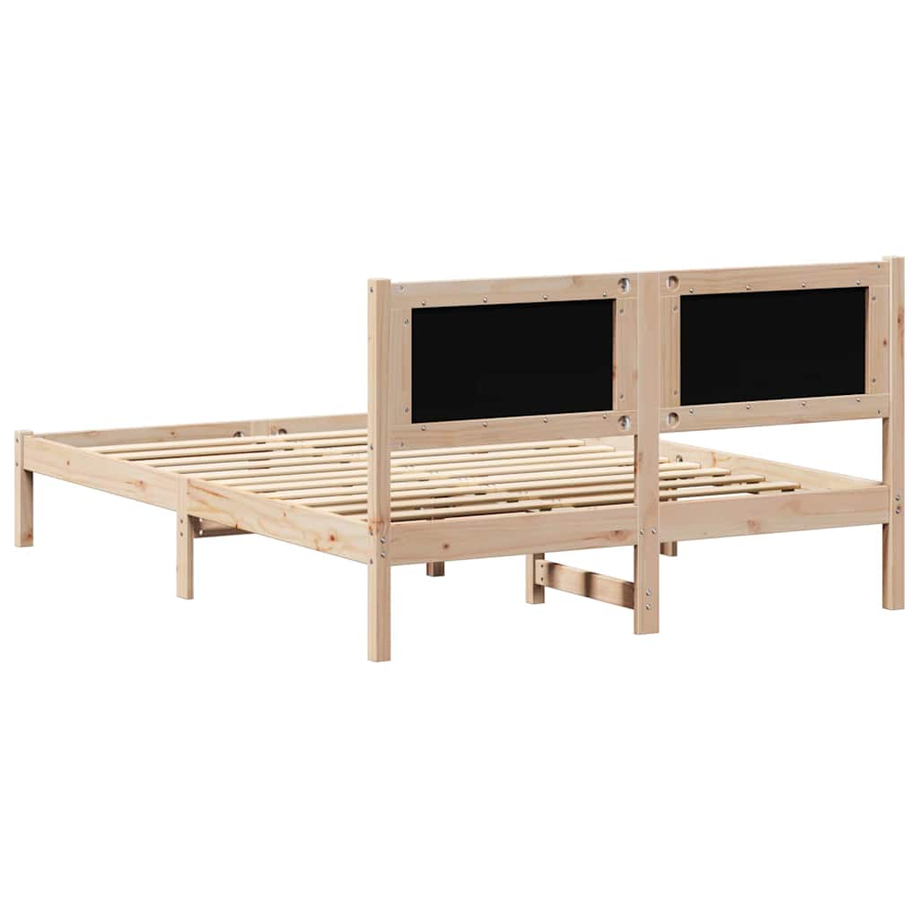 Krevetna konstrukcija s uzglavljem Svijetlo siva 140 x 190 cm