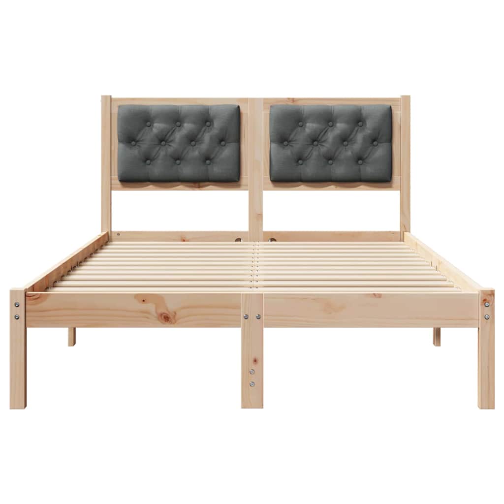 Krevetna konstrukcija s uzglavljem Tamno siva 120 x 190 cm