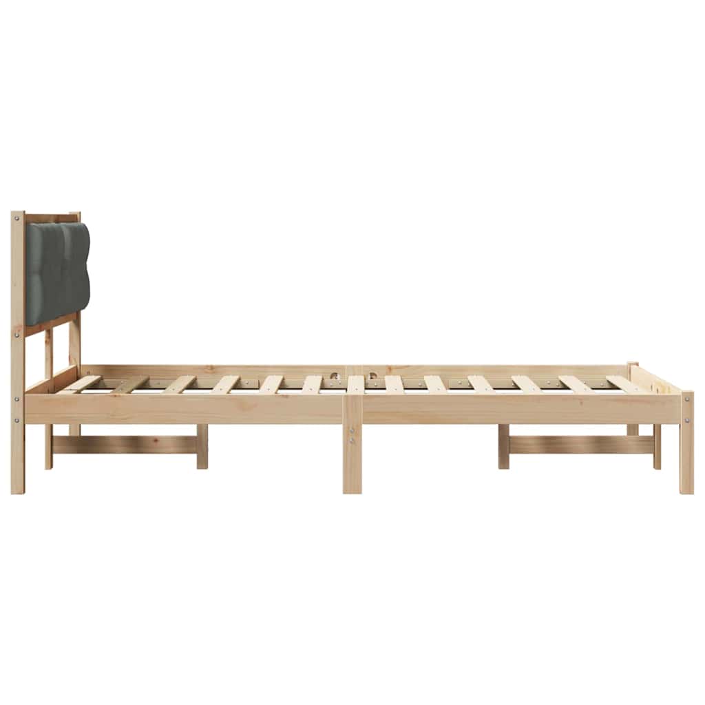 Krevetna konstrukcija s uzglavljem Tamno siva 120 x 190 cm