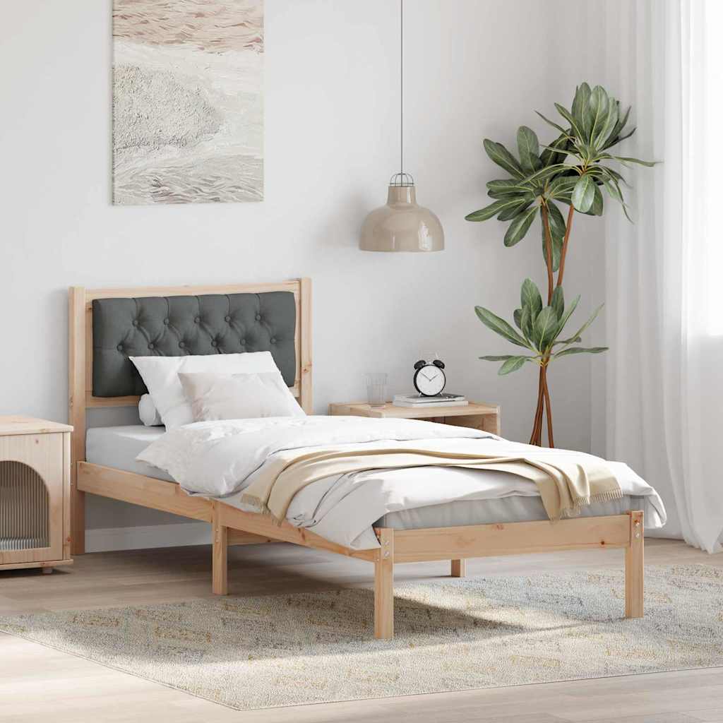 Krevetna konstrukcija Tamno siva 80 x 200 cm Čvrsto borovo drvo
