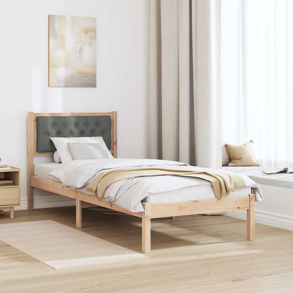 Krevetna konstrukcija Tamno siva 80 x 200 cm Čvrsto borovo drvo