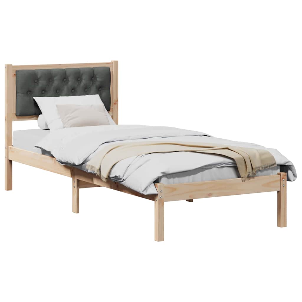Krevetna konstrukcija Tamno siva 80 x 200 cm Čvrsto borovo drvo