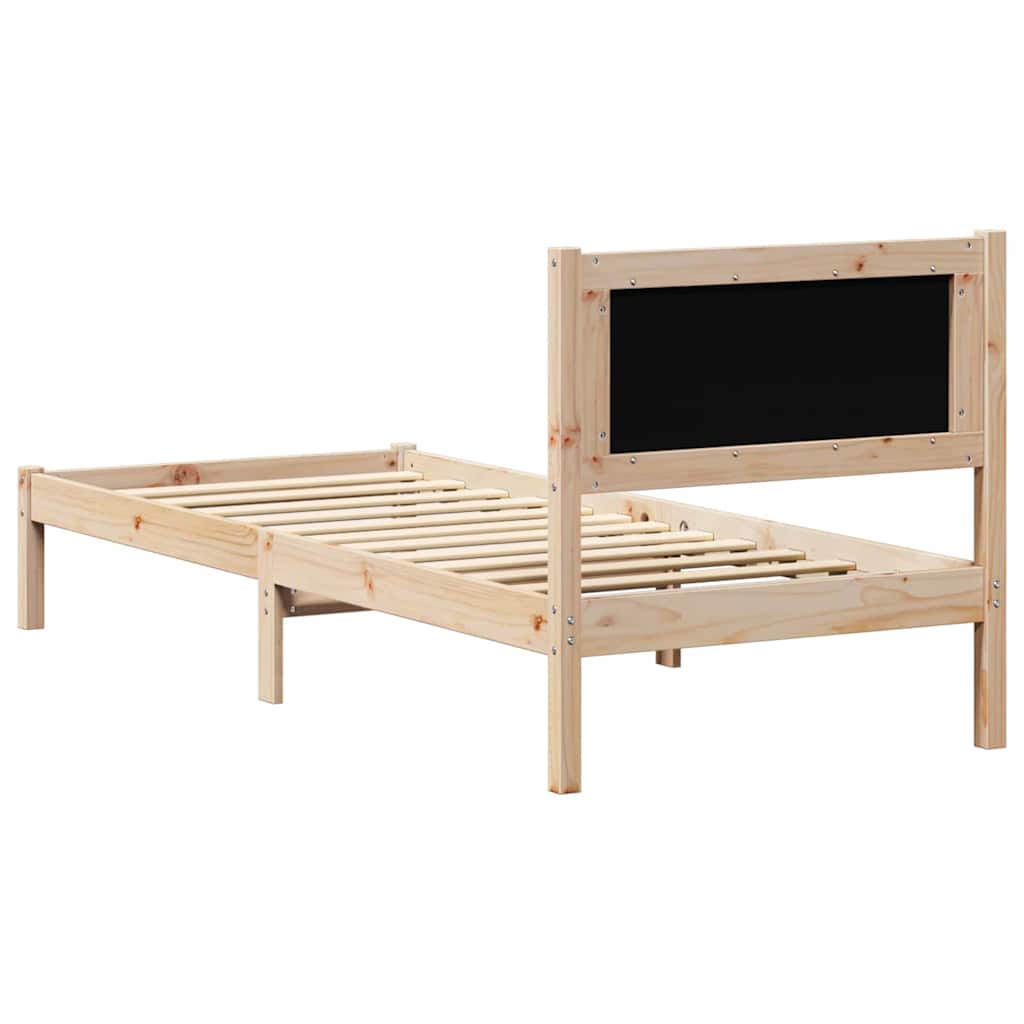Krevetna konstrukcija Crna 80 x 200 cm Čvrsto borovo drvo