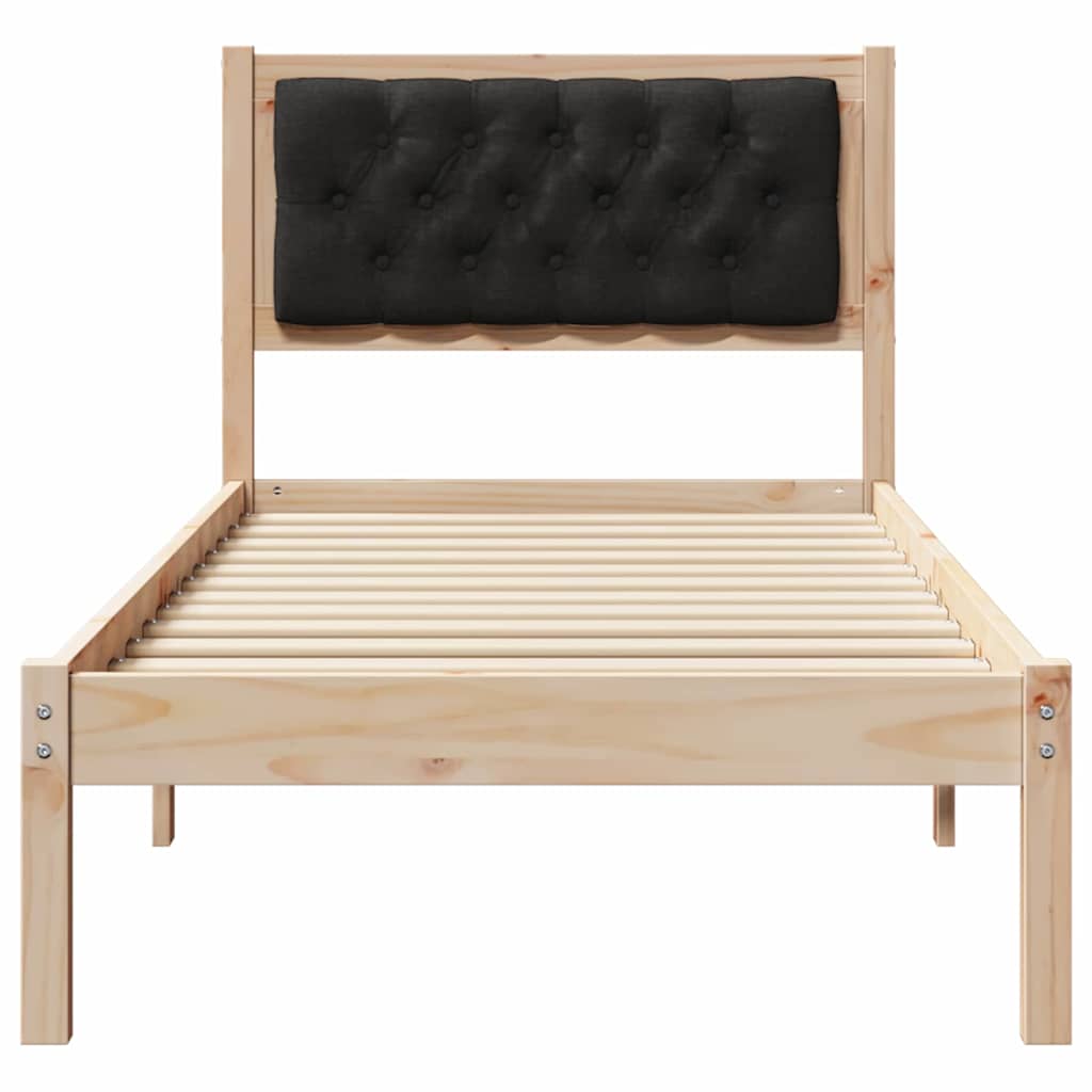 Krevetna konstrukcija Crna 80 x 200 cm Čvrsto borovo drvo
