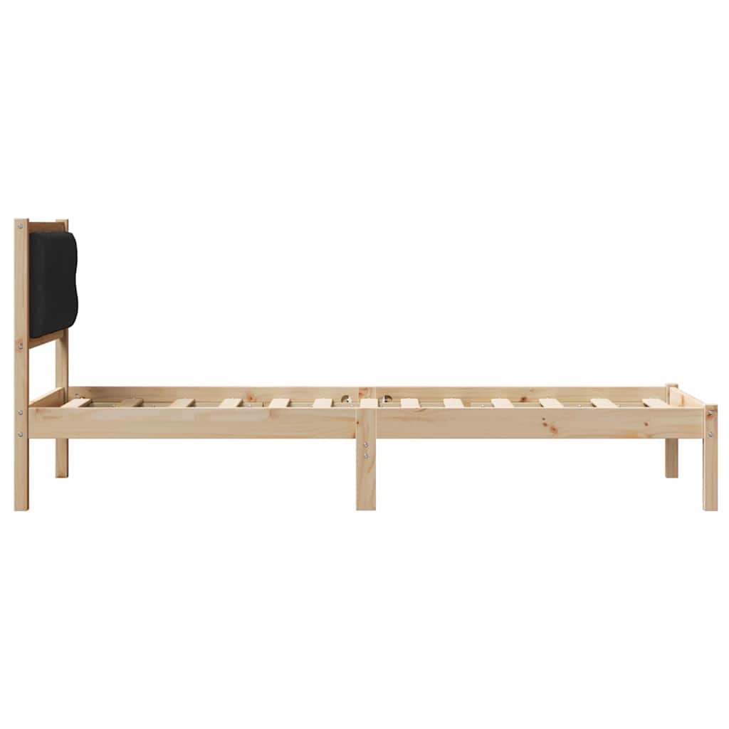 Krevetna konstrukcija Crna 80 x 200 cm Čvrsto borovo drvo
