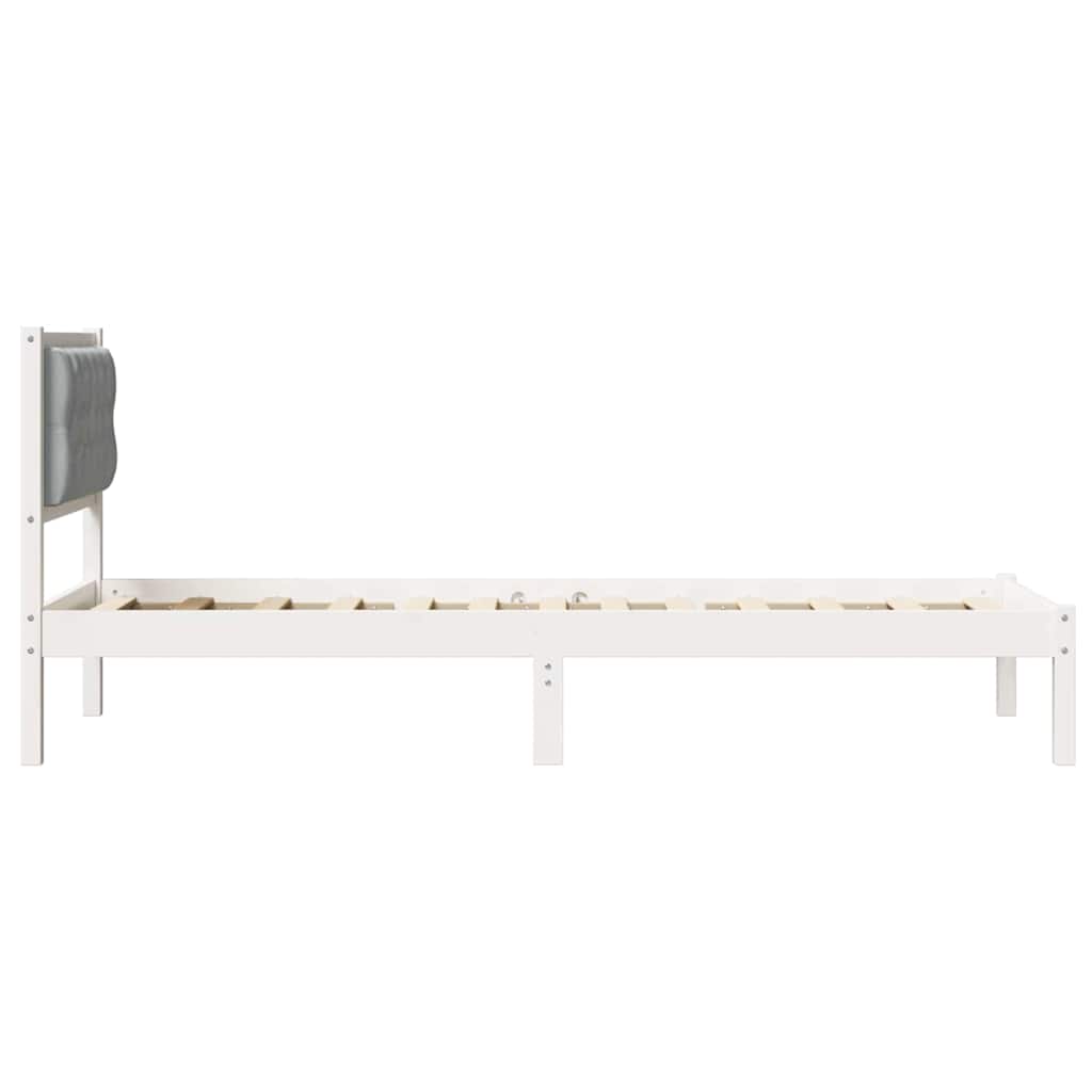 Krevetna konstrukcija s uzglavljem Svijetlo siva 75 x 190 cm