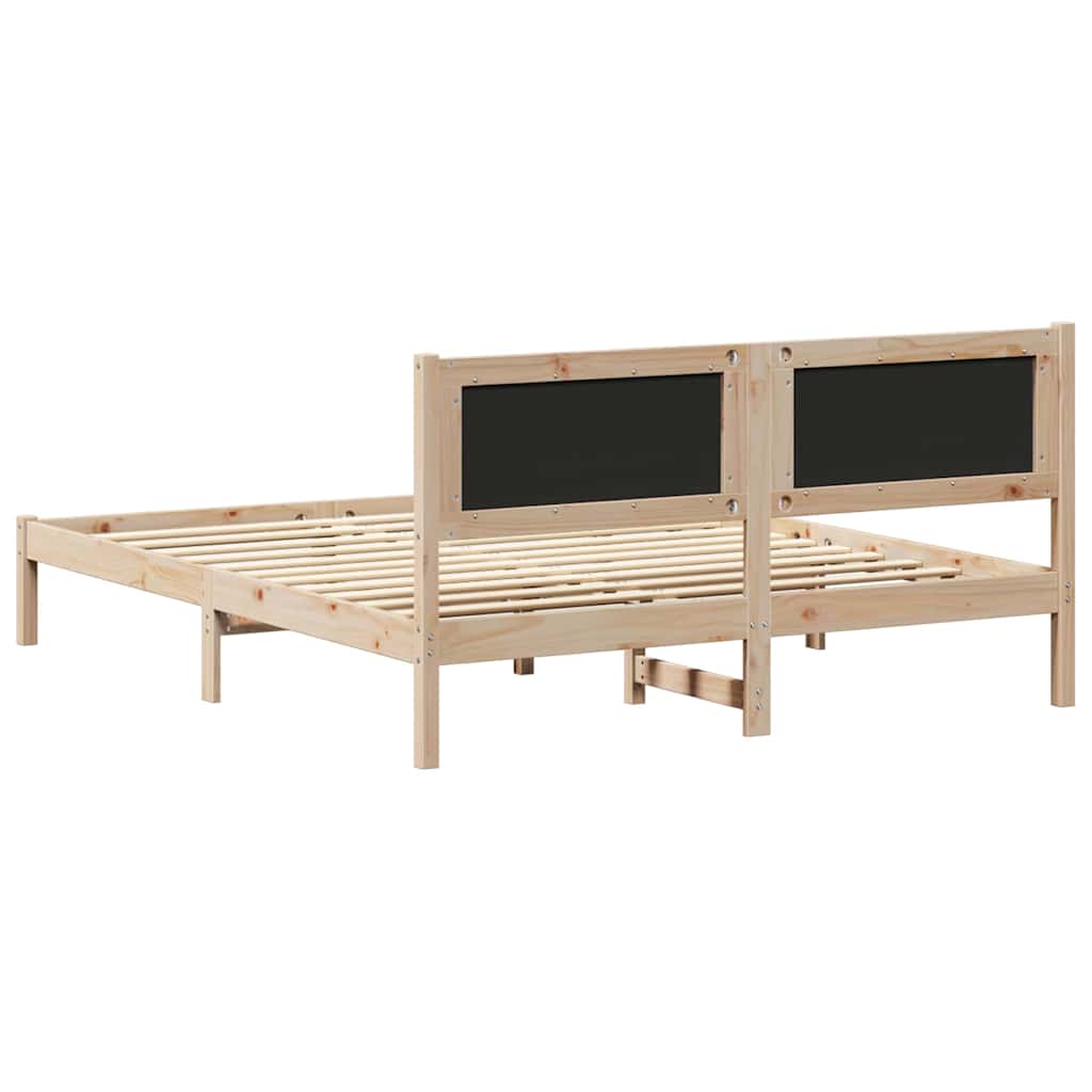 Krevetni okvir s tapiciranim uzglavljem Svijetlo siva Smeđa 150 x 200 cm