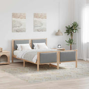 Krevetna konstrukcija Svijetlo siva 135 x 190 cm tkanina