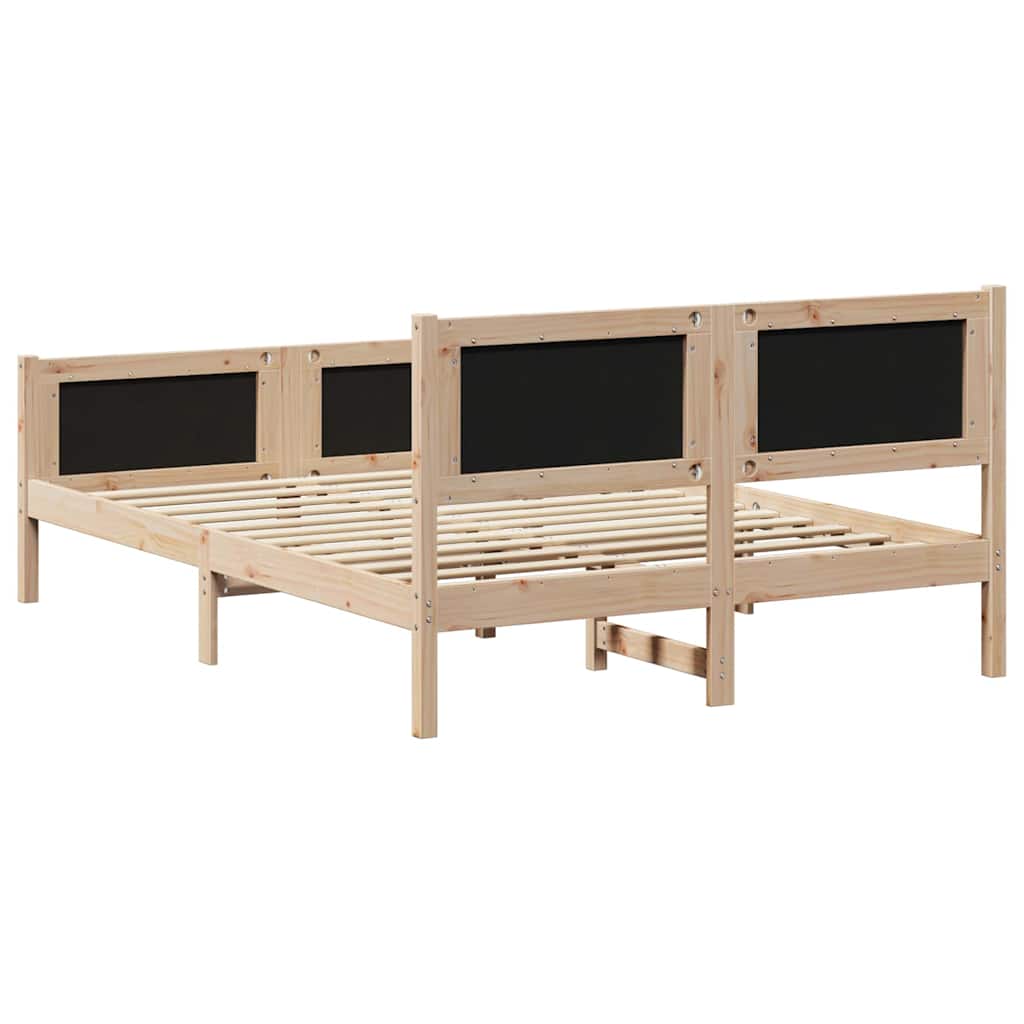 Krevetna konstrukcija s uzglavljem Crna 135 x 190 cm tkanina
